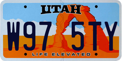 UT license plate W975TY