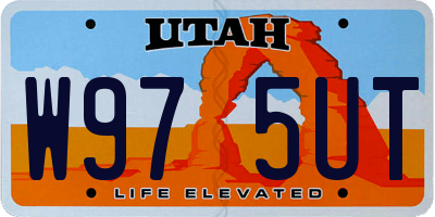 UT license plate W975UT