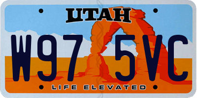 UT license plate W975VC