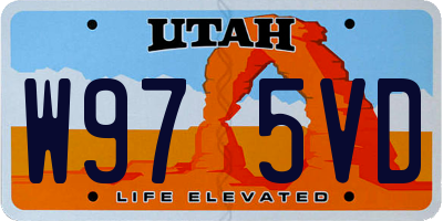 UT license plate W975VD