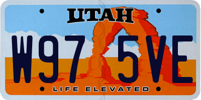 UT license plate W975VE