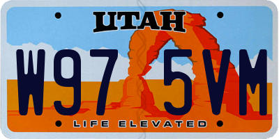 UT license plate W975VM