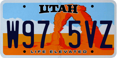 UT license plate W975VZ