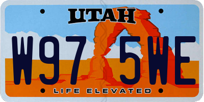 UT license plate W975WE