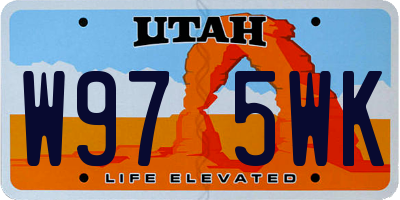 UT license plate W975WK