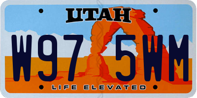 UT license plate W975WM