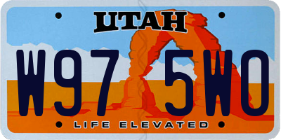UT license plate W975WO
