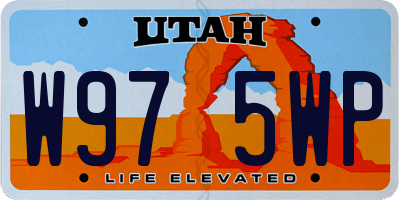 UT license plate W975WP