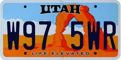 UT license plate W975WR