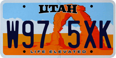 UT license plate W975XK