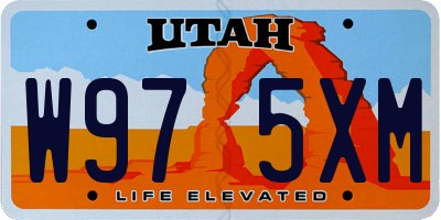 UT license plate W975XM