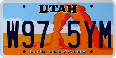 UT license plate W975YM
