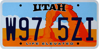 UT license plate W975ZI