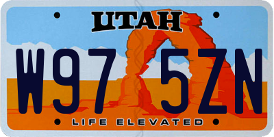 UT license plate W975ZN
