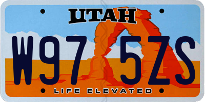 UT license plate W975ZS