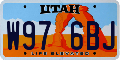 UT license plate W976BJ