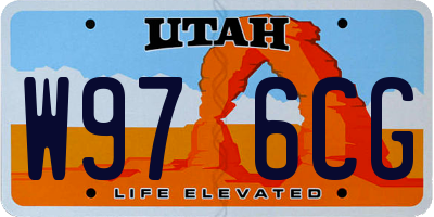 UT license plate W976CG