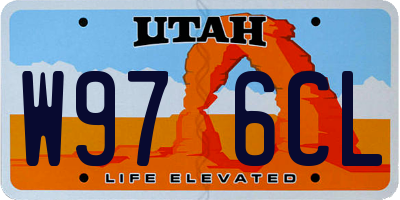 UT license plate W976CL