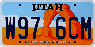 UT license plate W976CM