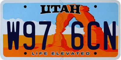 UT license plate W976CN
