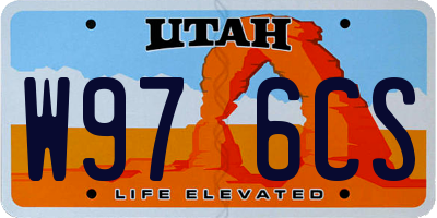 UT license plate W976CS