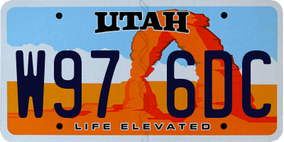 UT license plate W976DC