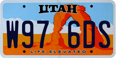 UT license plate W976DS