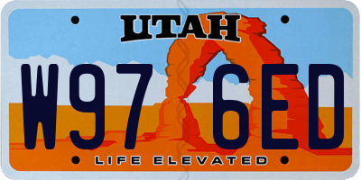 UT license plate W976ED