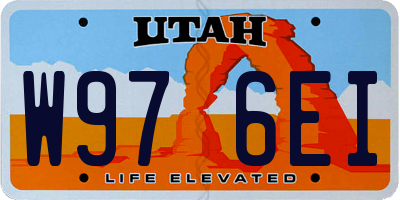 UT license plate W976EI