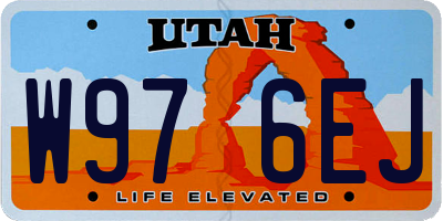 UT license plate W976EJ
