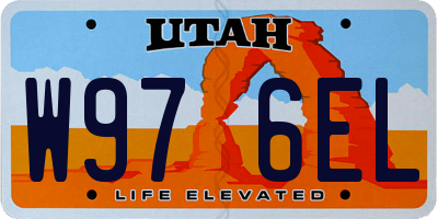 UT license plate W976EL