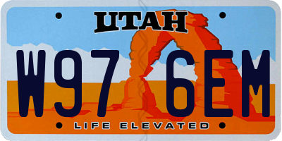 UT license plate W976EM