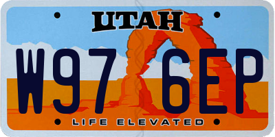 UT license plate W976EP