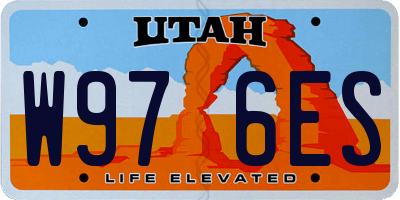 UT license plate W976ES