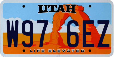 UT license plate W976EZ