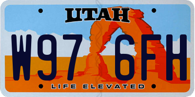 UT license plate W976FH