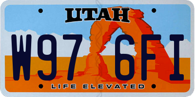 UT license plate W976FI