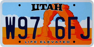 UT license plate W976FJ
