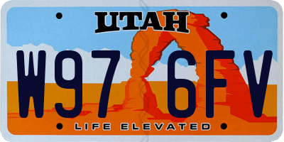 UT license plate W976FV