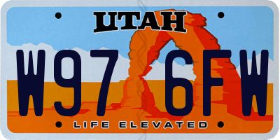 UT license plate W976FW