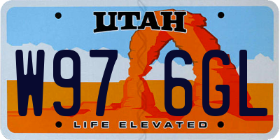 UT license plate W976GL