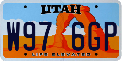 UT license plate W976GP