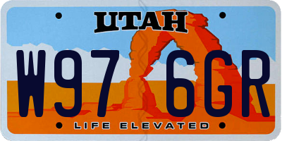 UT license plate W976GR