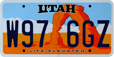 UT license plate W976GZ