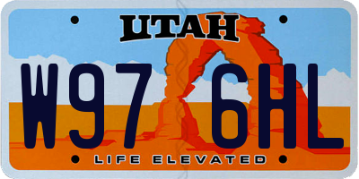 UT license plate W976HL