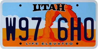 UT license plate W976HO