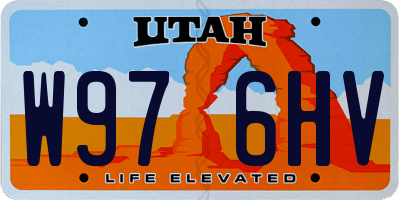 UT license plate W976HV