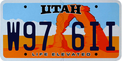 UT license plate W976II