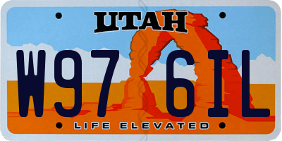 UT license plate W976IL
