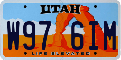 UT license plate W976IM